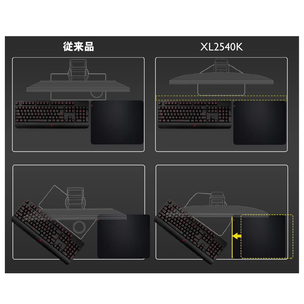 BenQ ZOWIE Gaming Monitor XL2540K inch 240Hz Full HD Fast response x 1 4 and height adjustment function 24.5 speed/Black eQualizer/Color