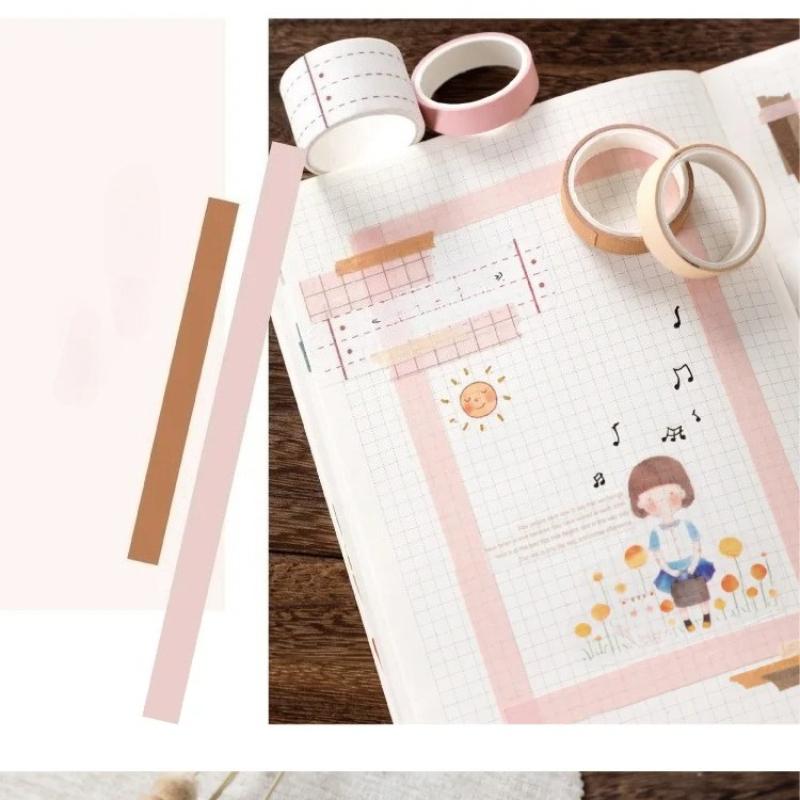 10 Rollen Kawaii Washi Tapes Set Schulsachen Niedliche Aufkleber Masking Tape Ästhetische Schreibwaren Scrapbooking Journal Dekoration