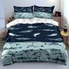 Shark Pattern Bedding Set Bedding set (1 duvet cover, 2 pillowcases, duvet not included)
