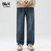 Baleno Men's S&K Retro Straight-Leg Jeans