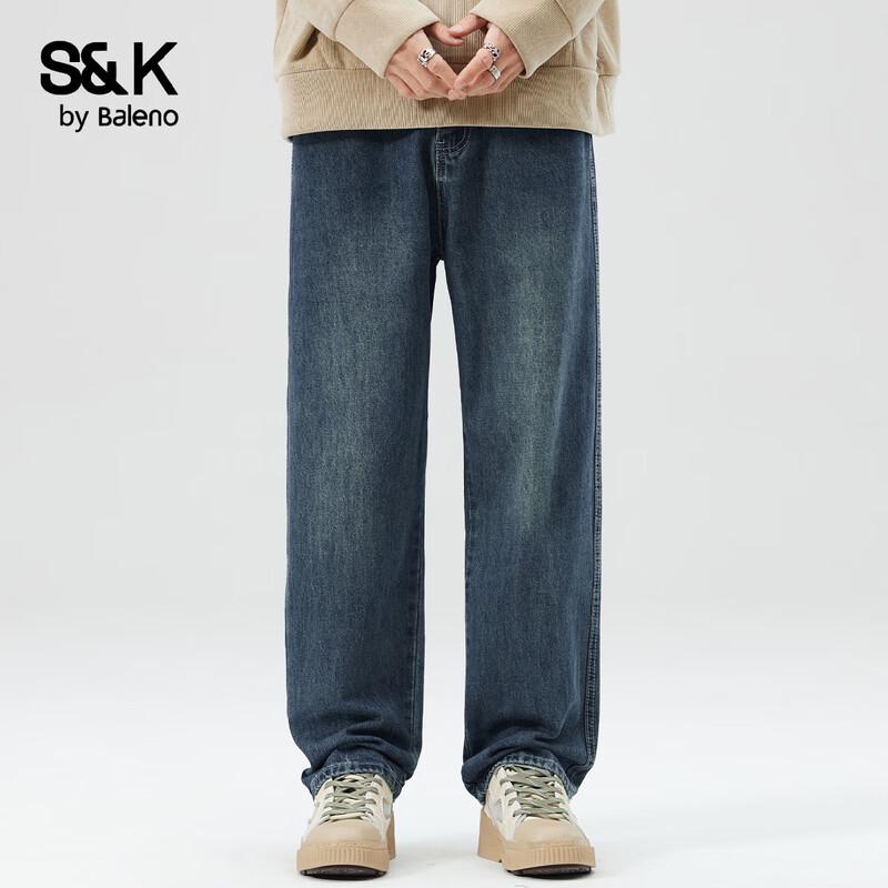 Baleno Men's S&K Retro Straight-Leg Jeans