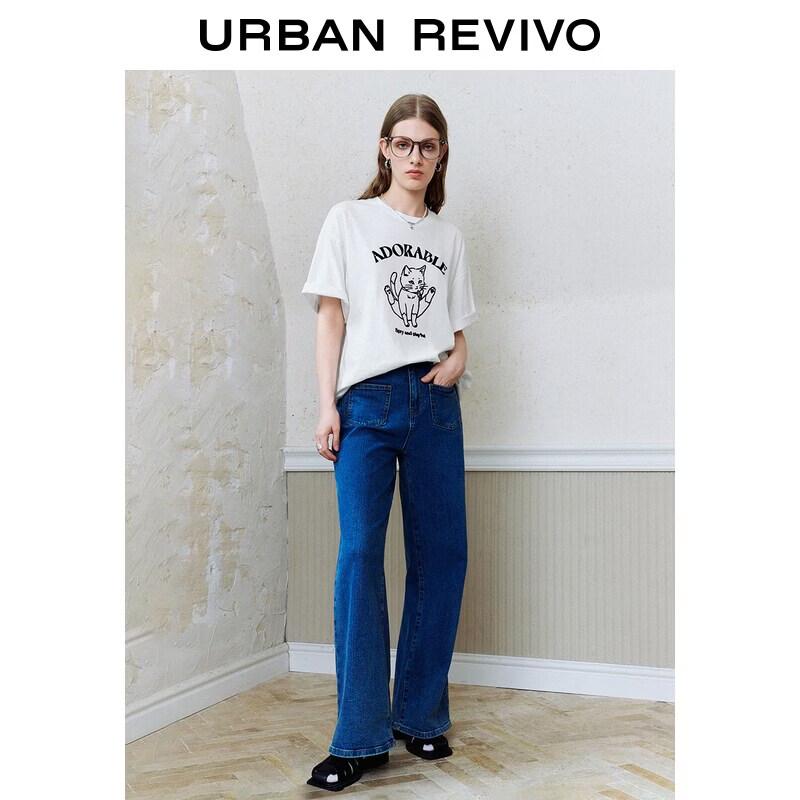 UR2026 Women s Fun Cat Print Short Sleeve T-shirt XL