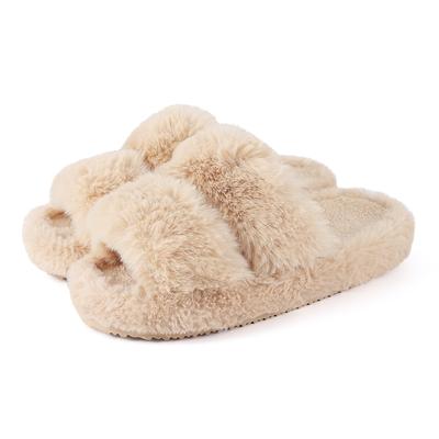 Fashion Smile PoP Classic Fuzzy Fluffy Slippers Women Winter Women Slippers Indoor Short Plush House Slippers Antiskid Flat Lady Slipper