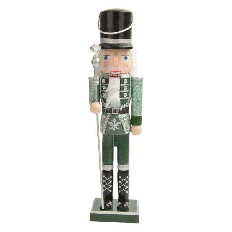 Christmas Nutcrackers Ornament Small Wooden Soldier Christmas Decorations Nutcrackers Figure Ornament for Table Shelf 1