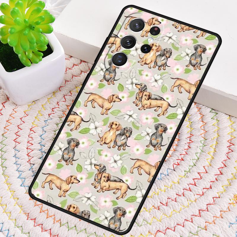 Pouzdro na telefon s jezevčíkem pro Samsung Galaxy note 10 pro S26 Ultra S23 S24 FE S25 S21 S22 PLUS nárazuvzdorný kryt
