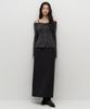 Woman Women'S Padded Maxi Skirt [Black]
