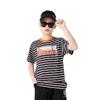 Summer Korean Version of Children's Clothing New Children's Sports Short Sleeve T-shirt Big Child Stripe Quick Drying Top Boy Short Sleeve