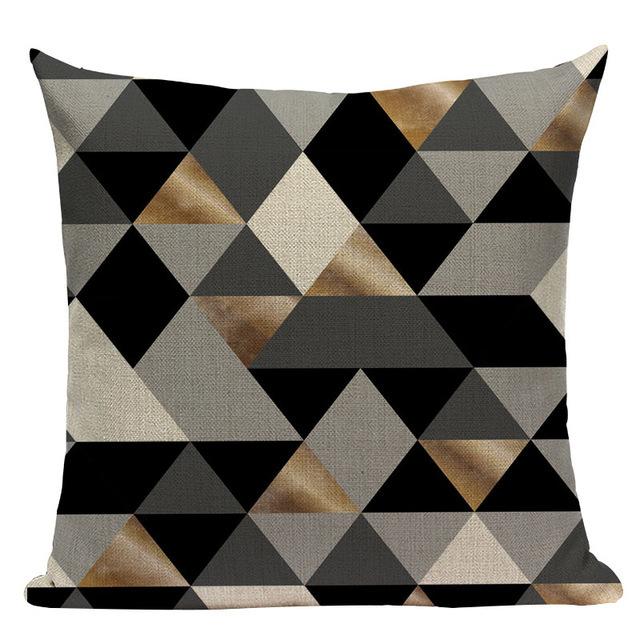 

Design Geometric Pillows Linen Modern Simple Office Waist Pillow Creative Cushion 45 * 45Cm (separate pillowcase)