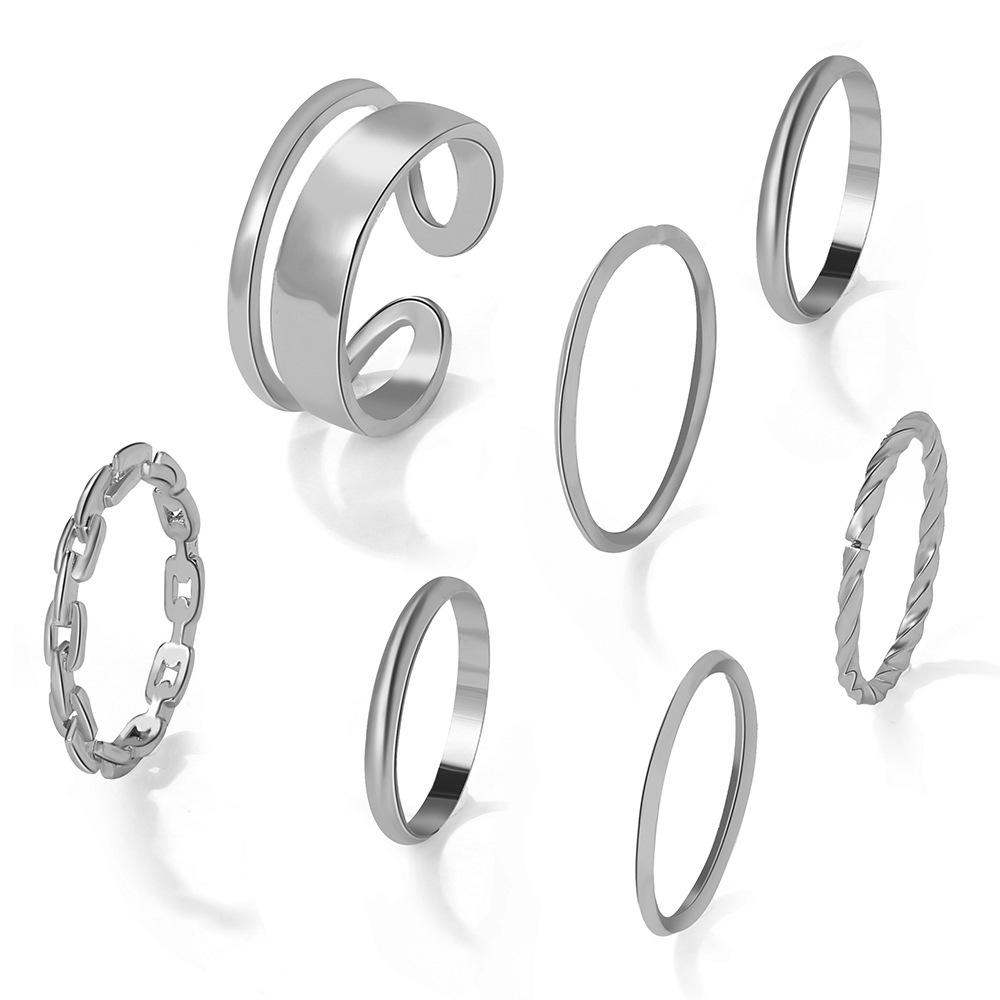 22-Piece Women's Ring Set: Star, Moon, Butterfly, Geometric, Heart Designs