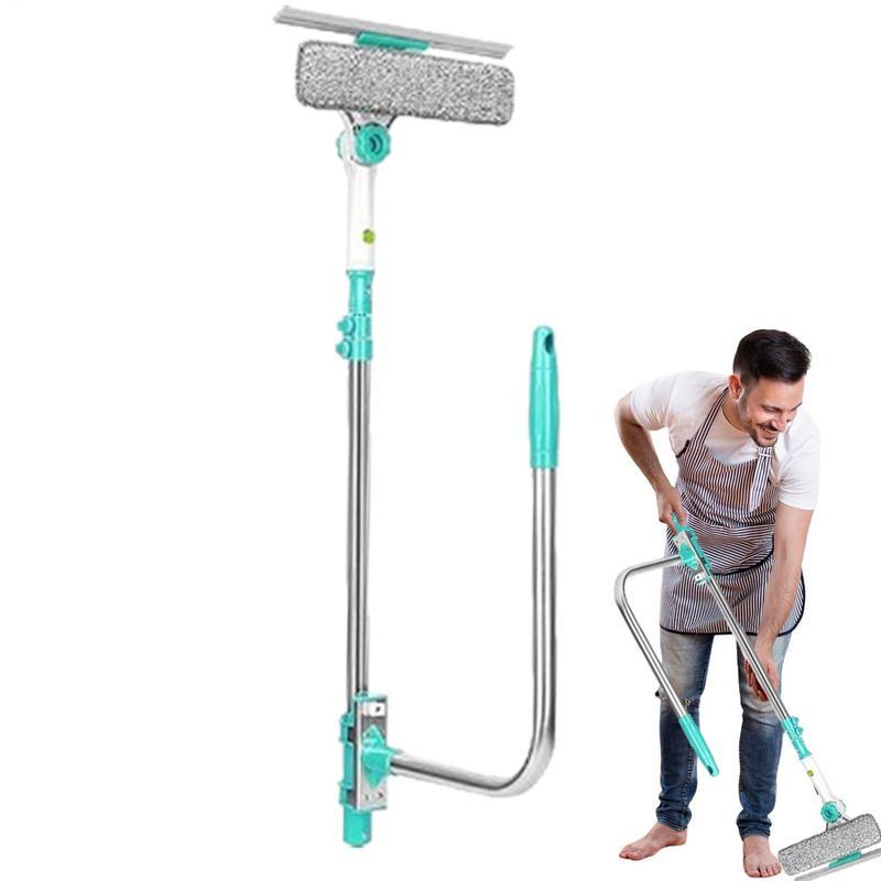 U-shaped window cleaner Extendable Window Glass Cleaning Outdoor Glass Wet Scraper Double Sided Cleaning Washing Dust Cleaner