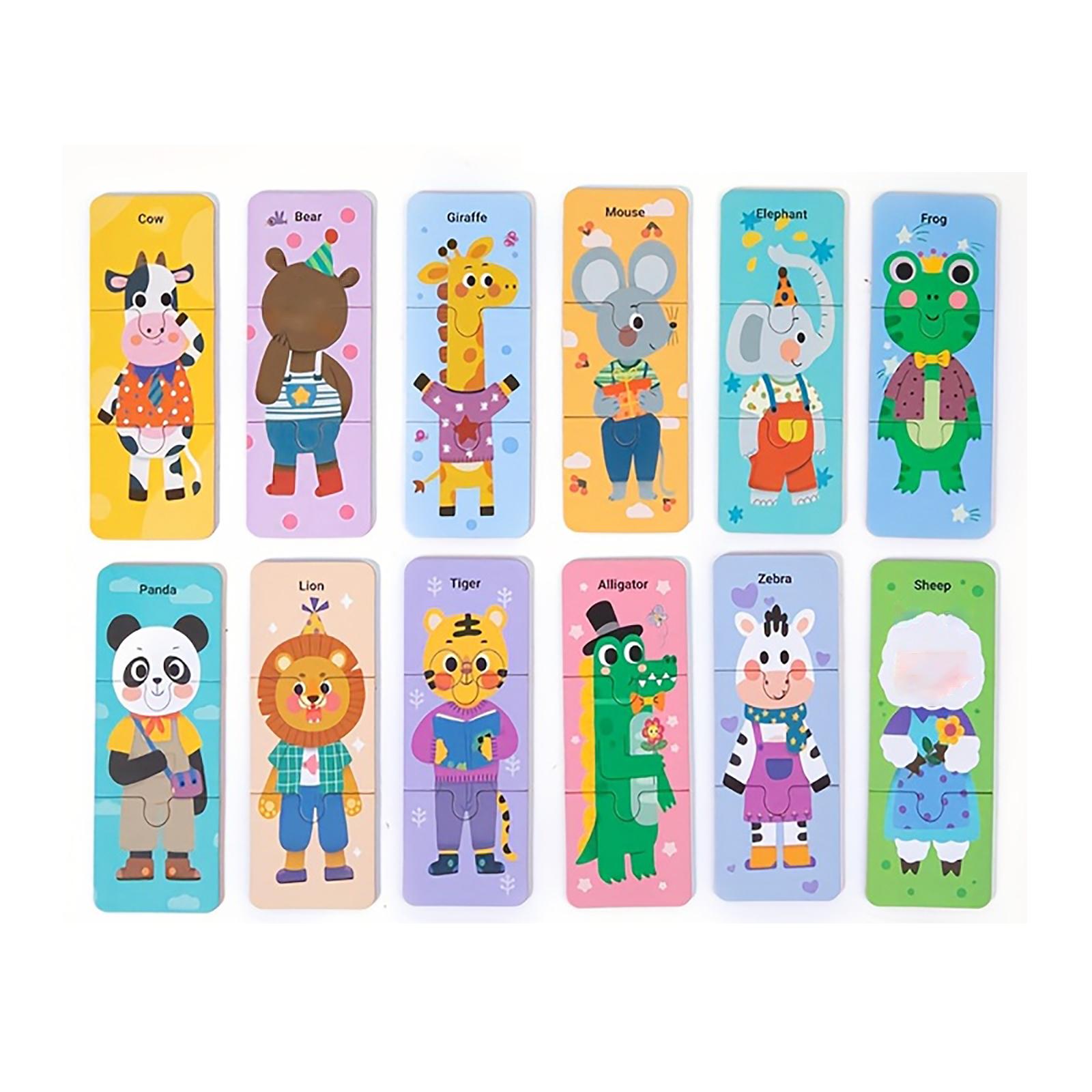 

12pcs Educational Puzzles - Animal & Transport Themies - Early Learning Toys With Colors, One Size