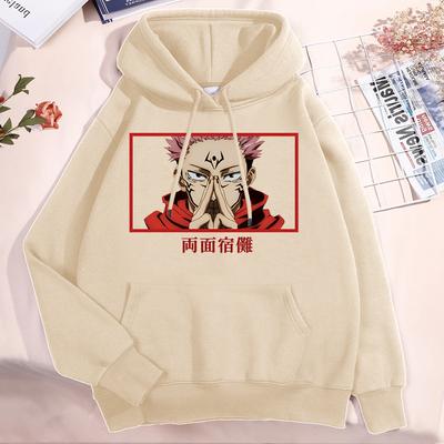New Anime Ryomen Sukuna Printed Long Sleeve Pullover Hoodies For Women And Men Couple Casual Sweatshirts Autumn Winter Plus Size