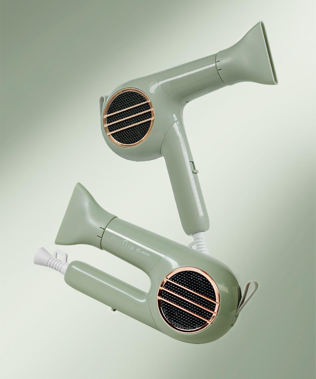 BLDC Aviation Motor 1700W Foldable Compact Lightweight Hair Dryer Airflip Retro Green
