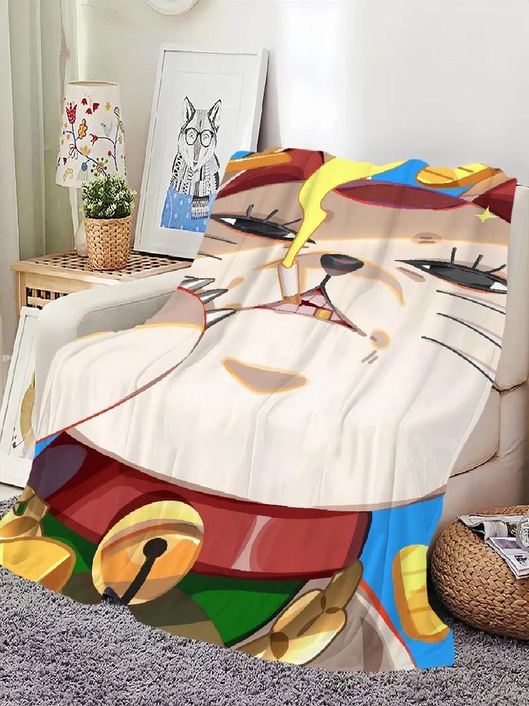 Cozy Warm Soft Plush Throw Blanket for Sofa Living Room Office Bedroom Cartoon Travel Anime TTurbo Granny Flannel Gift