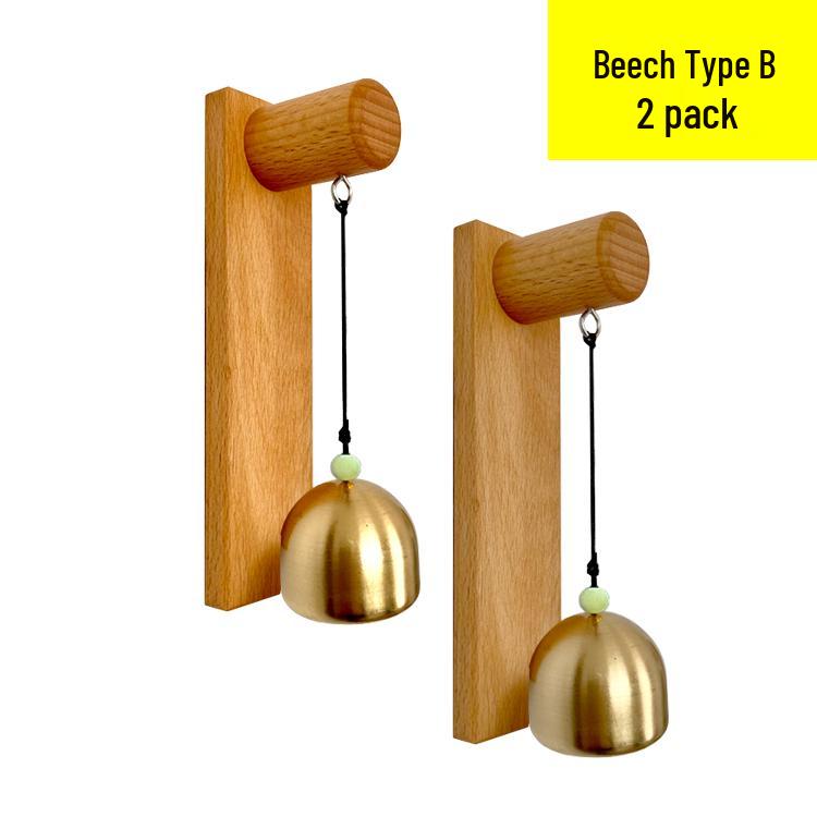Ten Wood Entry Wind Chime Doorbell - Hanging Door Bell Reminder