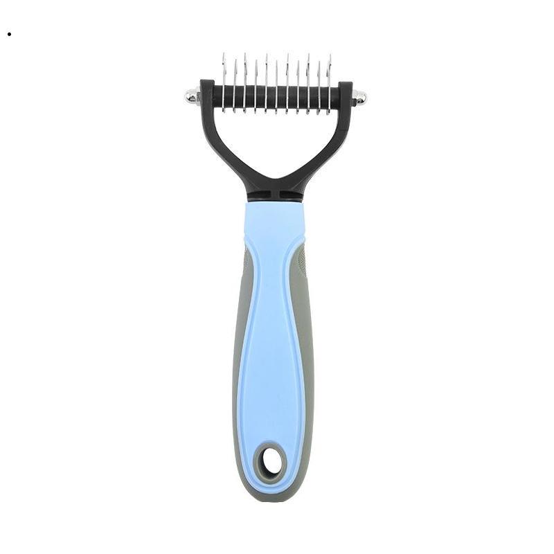 Dog Cat Comb Pet Fur Knot Cutter Grooming Shedding Tools Hair Remover Brusher Double Sided Hairdressing Pet Comb Deshedding Brush Pet Products