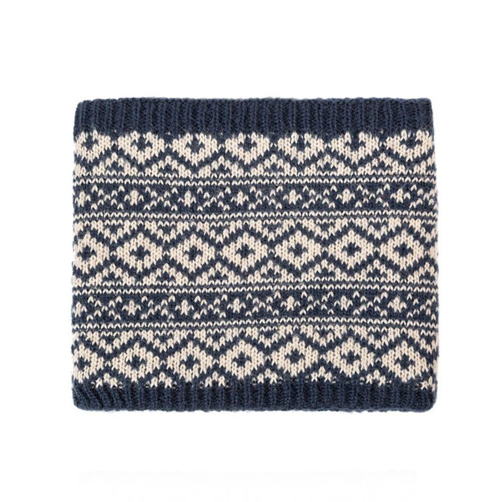 Thick Fleece Muffler Snowflake Warm Neck Warmer Fashion Winter Knitted Scarf  Ski