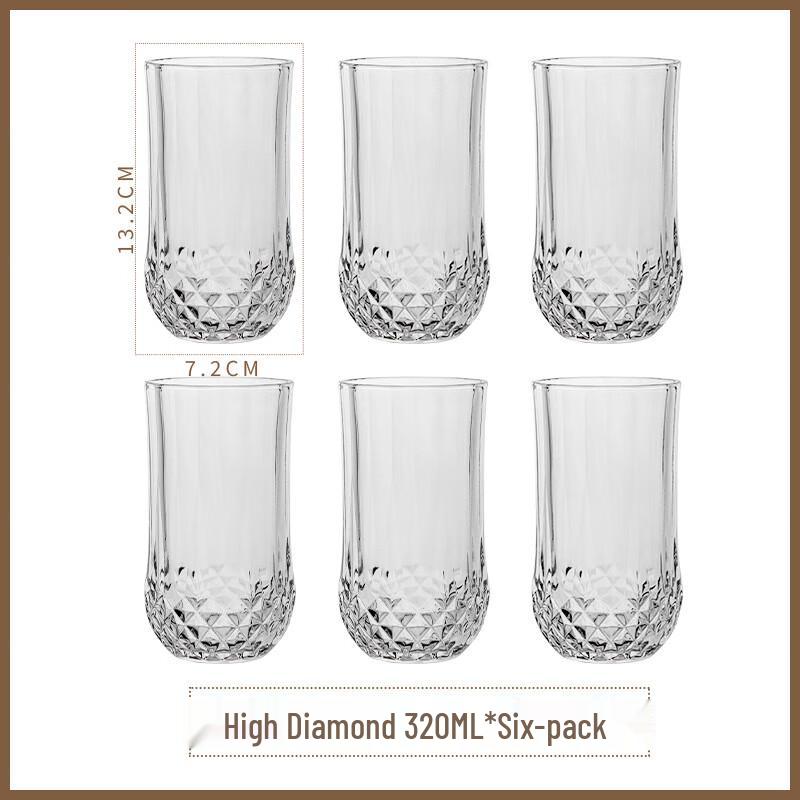 Huazao Baijia SW 6-Piece Heat-Resistant Glass Teacup Set
