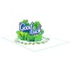 Good Luck Popup  Card Clovers Popup  Greetings Card 3D Birthday Card Gift Cards for Graduations