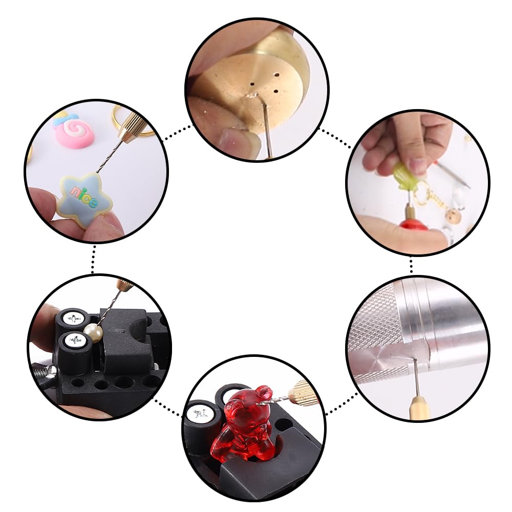 KDSSYFT Electric Pin Vise for Resin USB Includes 10 Hand for Handmade and Plastic Models Drilling, Powered, Bits, Ultra-Fine Drill, Crafts, Tools,