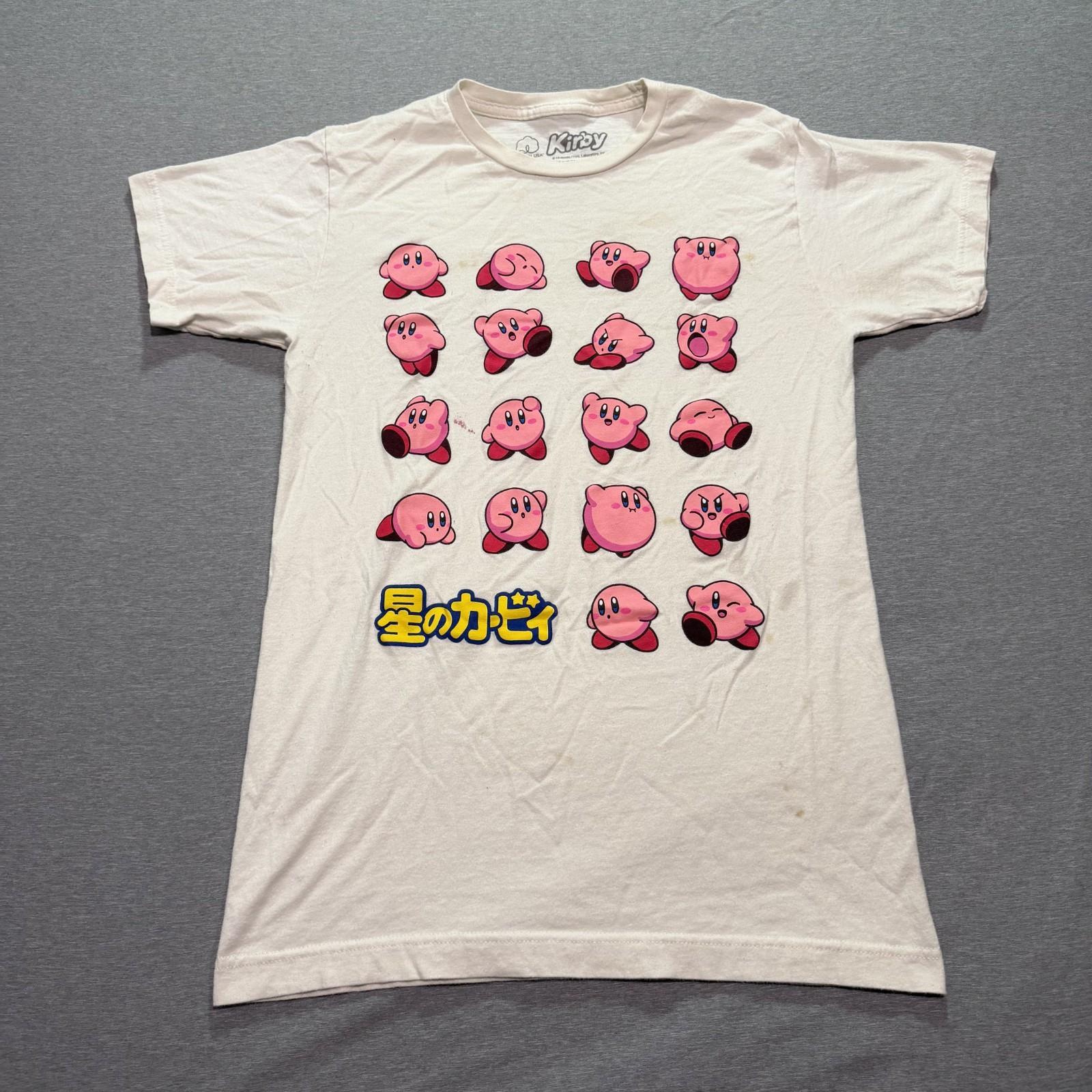Kirby T Shirt Women s Small Graphic Print Logo Lounge Off White Tee XXL