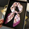 70*70cm Silk Satin Hair Scarf Women Handkerchief Printed Female Square Silk Scarf Bandana Small Neck Muffler Hijab Lady Girl