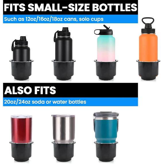 SDTC Tech Black Sofa Cup Holder, Ert Universal Cup Drink Holde For RV Boats, Cars, Sofas And Golf Carts (2-Piece)