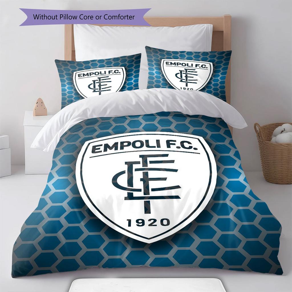Empoli Logo Bedding Quilt Set Quilt Cover Pillowcase Home Decoration Birthday Gift (1 * Duvet Cover + 2 * Pillowcase, Without Core)