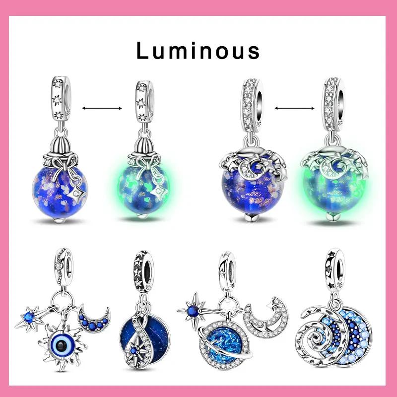 Original Charms Copper Mysterious Starry Sky Turtle Crab Conch Pendant Fit Bracelet Diy Women Jewelry Gift Making