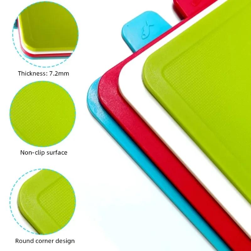 Cutting Board Sorting Cutting Board 4pcs Sets for Anti Bacterium Plastic Chopping Board Plastic Dishwasher Safe Kitchenware