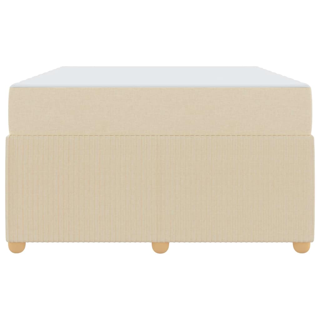 Bed Frame with Mattress Cream 120 X 190 Cm Fabric