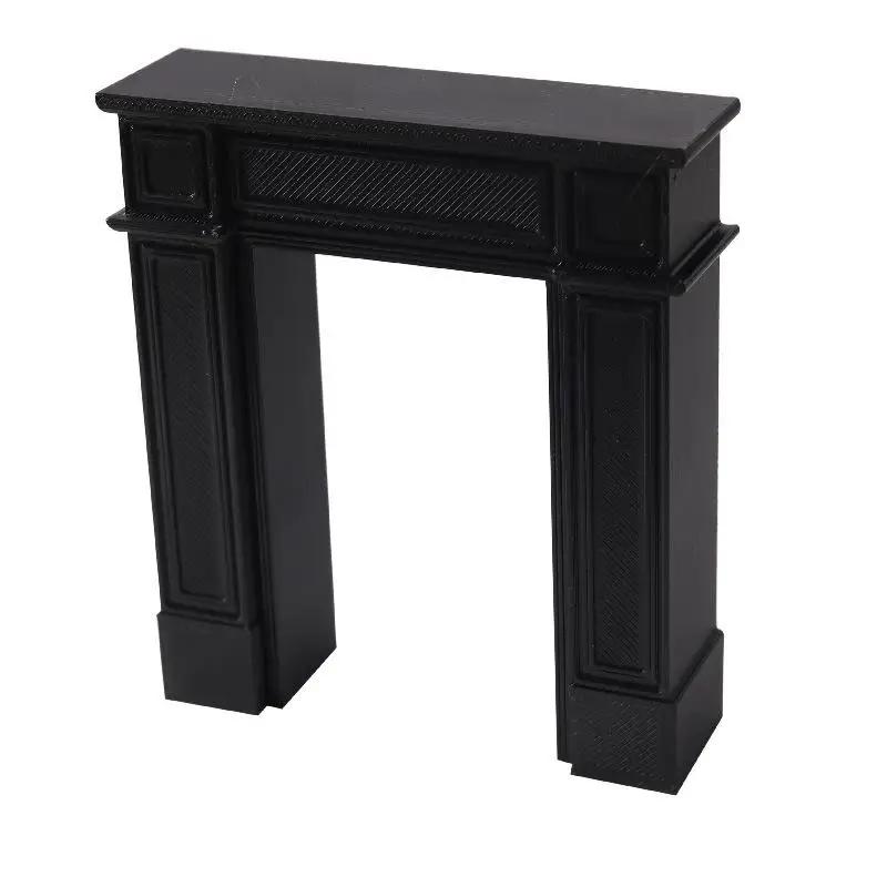 Miniature European American Retro Fireplace Cabinet 1Pc - 1:12 Dollhouse Living Room Storage Background Decor Furniture