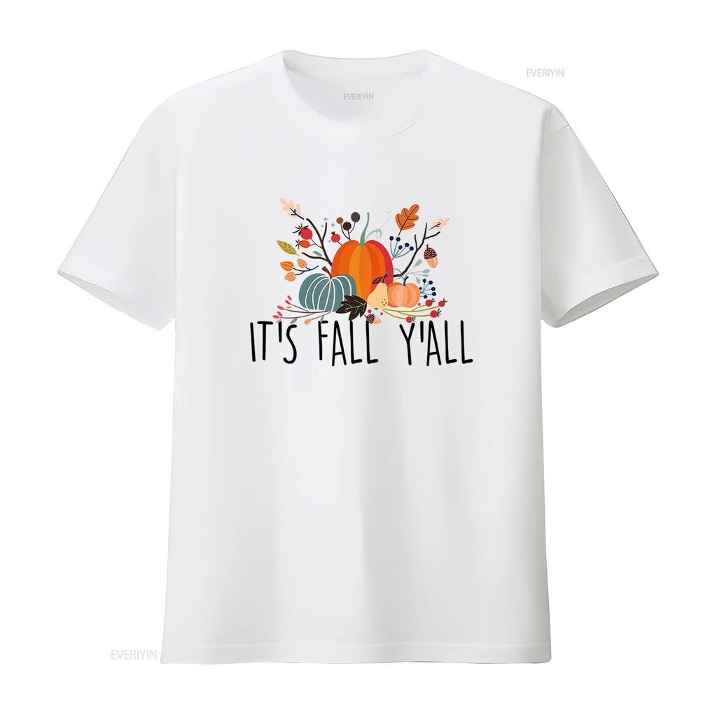 It s Fall Y all Funny Pumpkin Spice T Shirt Autumn vintage Washed Breathable designer clothes Comfortable Stylish Casual