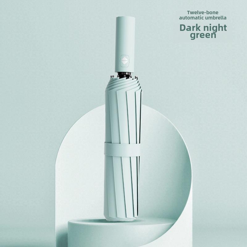 24-Rib Automatic Folding Women's UV Protection Sunshade Umbrella