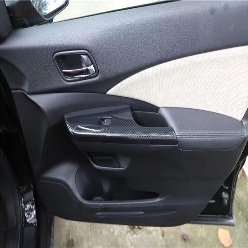 RHD For Honda CRV CR-V 2012 - 2016 Carbon Car Armrest Window Glass Lift Switch Water Cup Gear Shift Air Conditioner Vent Frame