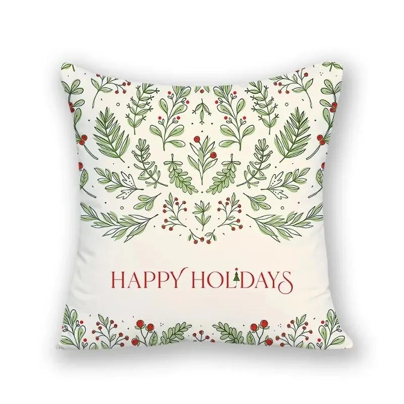 Flower Garland Home Decor Square Sofa Pillowcase Colorful Plant Abstract Cushion Cover