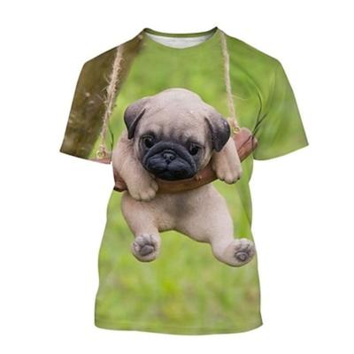 Zvierací Pes Mops Tričko Anime 3D Grafika Pre Pár Pánske Dámske Dospelých Maškaráda 3D Tlač Ležérne Denné