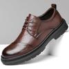 New Men's British Formal Leather Derby Shoes: Versatile, Soft Sole for Weddings & Business