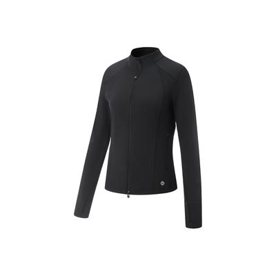 Fitness Series Slim Fit Stand Collar Logo Stitching Jacket Women Jackets AFDVB78-1