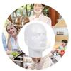 10Pcs Creative Shapes Clear Plastic Catering Mask Hotel Beauty Chef Waiter Protective Mask Reusable Visible Splash Proof Mask