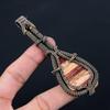 Unique Red River Jasper Gemstone Pure Copper Wire Wrapped Handmade Pendant Jewelry