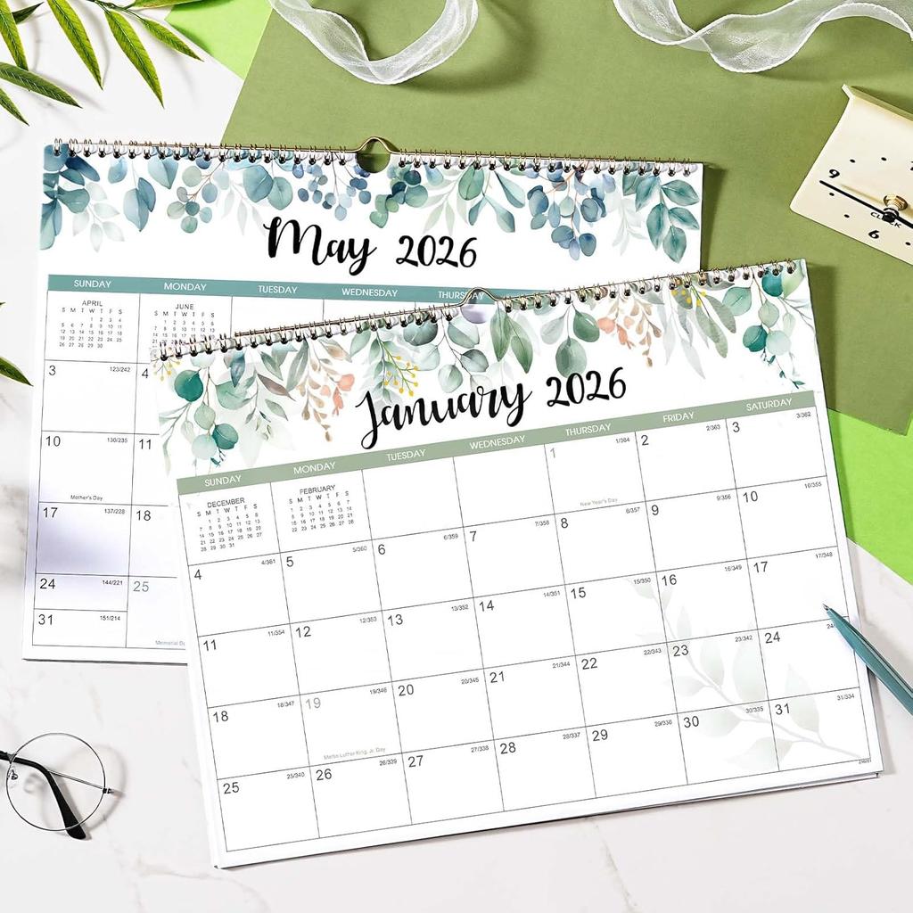 2026 Calendar - 2026 Wall Calendar 12 Month from Jan. 2026 to Dec. 2026, 14.8'' x 11.5'', 2026 Monthly Planner with Ample Blocks for Writing,