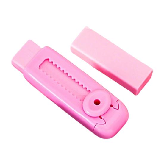 Push-Pull Retractable Eraser for Students Artists Clean Erasing Low Dust Refillable Eraser Cute School Supplies for Kids