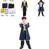 Oddychający Kostium Cosplay Piękna i Bestia Adam dla Chłopców w Stylowym Niebieskim Designie