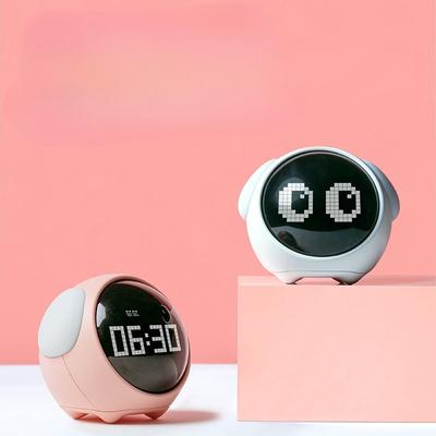 1 Pc  Expression Alarm Clock Multifunctional Electronic Alarm Clock Night Light Children's Clock Wholesale Student-specific Creative Alarm Clock