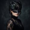 Gothic Style Black Feather Mask Bird Mouth Cosplay Mask Makeup Accessory Crow Mask  Cosplay Props