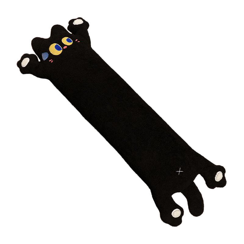 Cartoon Soft Black Cat Long Throw Pillow Plush Toy Doll Dog Dog Doll Home Sofa Pillow Cushion