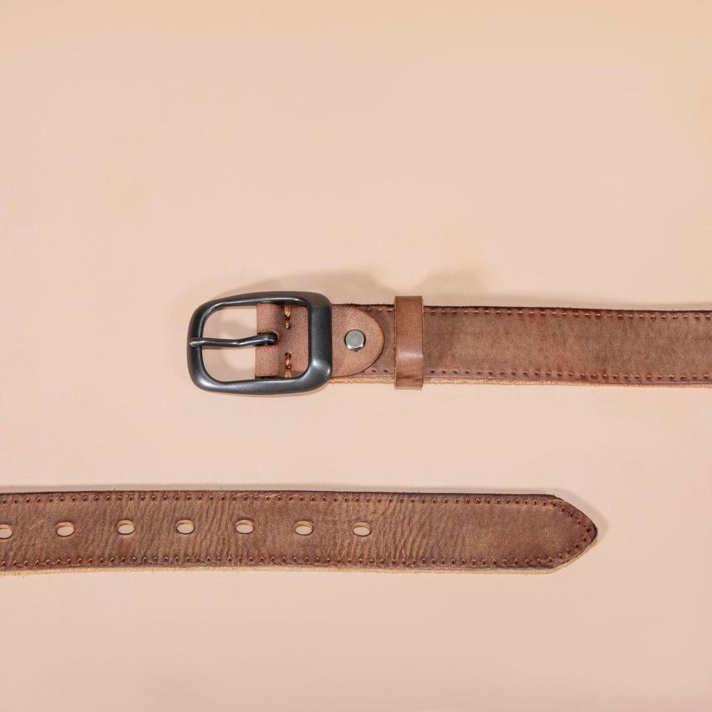 Retro Belt Men'S First Layer Leather Belt Simple Student Japanese Buckle Belt Direct Sales