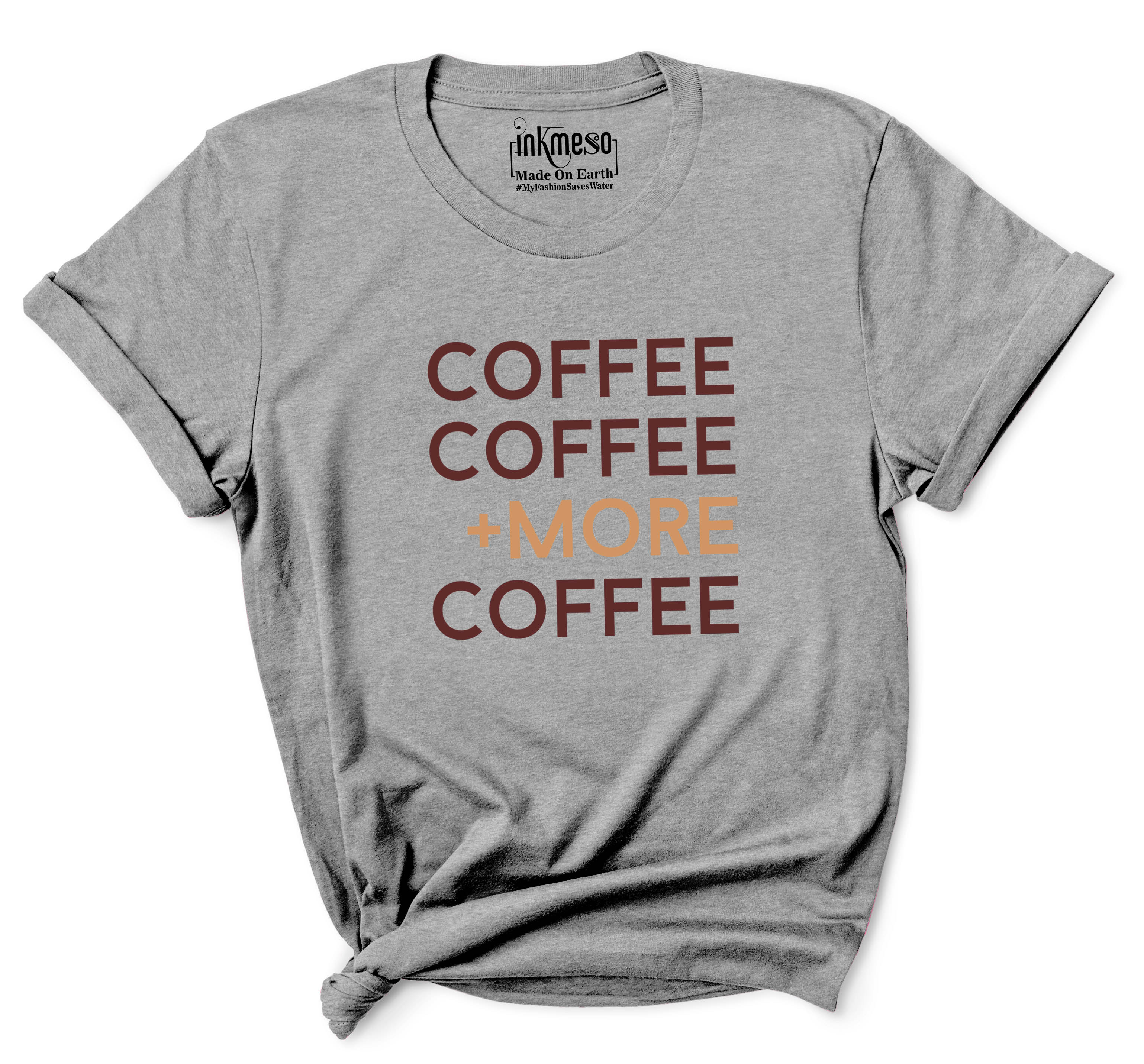 

Жіноча футболка Inkmeso Coffee Coffee More Coffee Graphite Coffee Lover Tee Lover XXL світло-сірий колір
