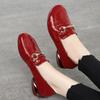 Square-heeled Small Leather Shoes, Thick-soled Sponge Cake, Mary Jane Single Shoes, Autumn and Winter All-match Pedal Loafers for Women